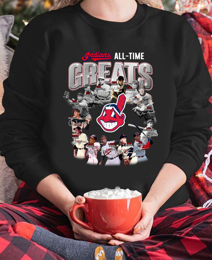 Cleveland Indians all time greats legends all signature t-shirt sweatshirt