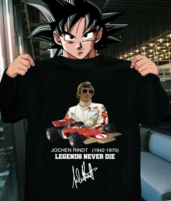 Jochen Rindt 1942 1970 Legends Never Die Signature t-shirt shirt