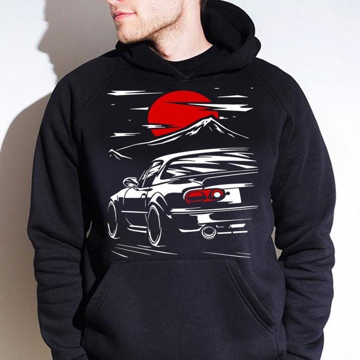 Miata Mx5 JDM Car Japanese Sunset t-shirt hoodie