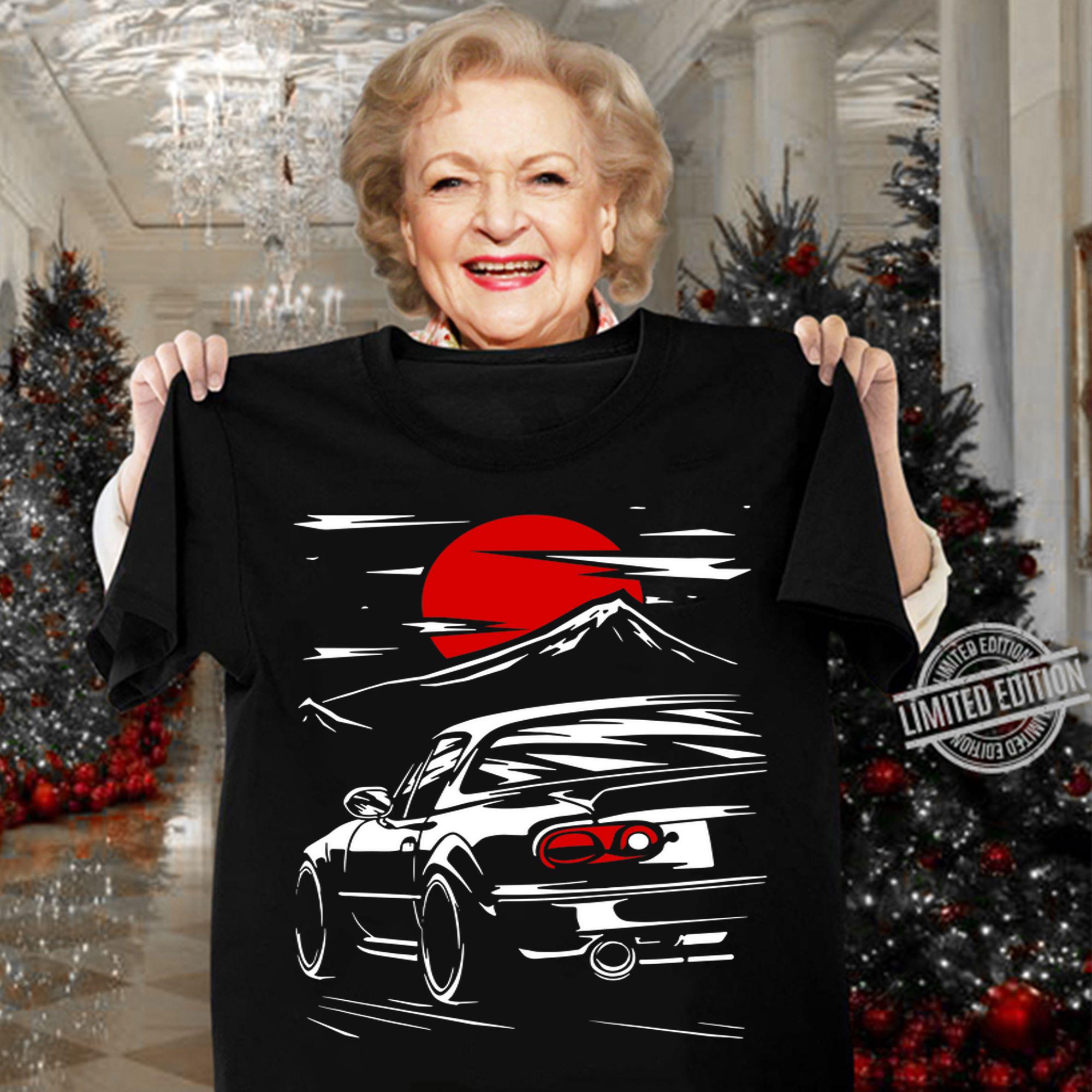 Miata Mx5 JDM Car Japanese Sunset t-shirt woman shirt