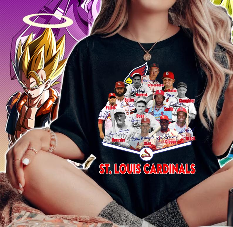 Funny St. Louis Cardinals players name t-shirt woman shirt
