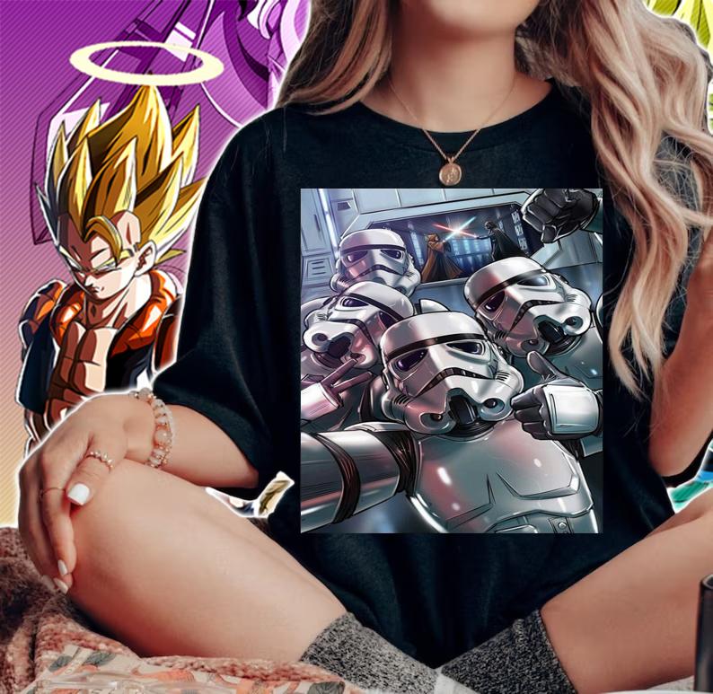 Darth Vader And Stormtrooper Selfie t-shirt woman shirt
