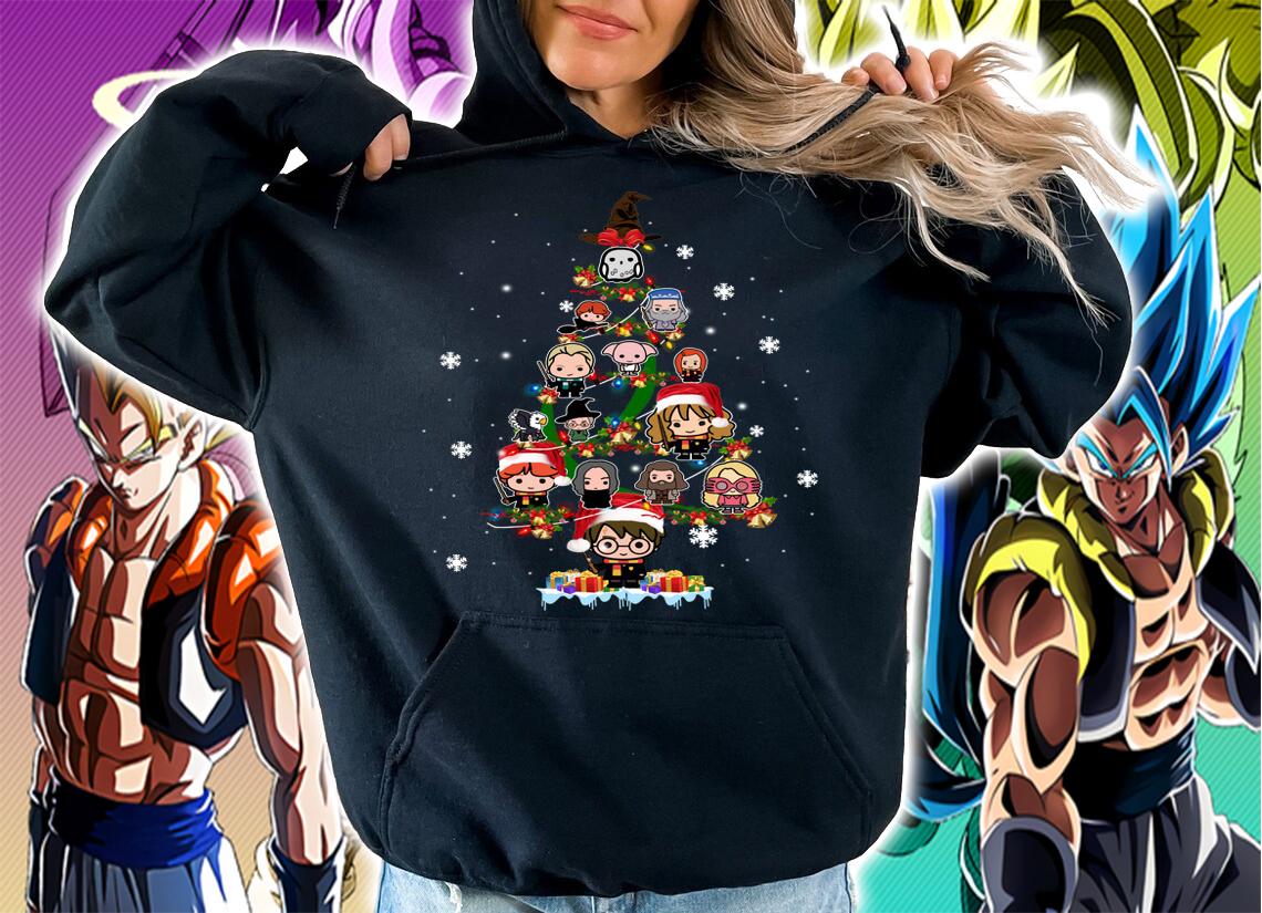 Harry Potter characters Christmas tree t-shirt hoodie