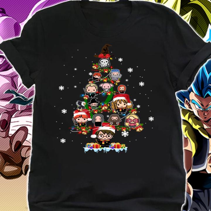 Harry Potter characters Christmas tree t-shirt shirt