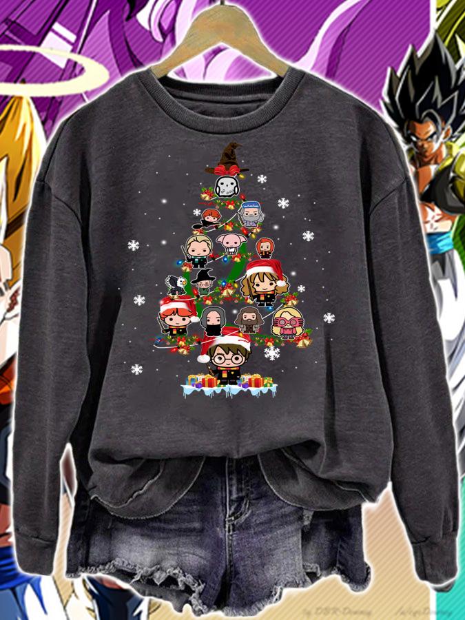 Harry Potter characters Christmas tree t-shirt sweatshirt