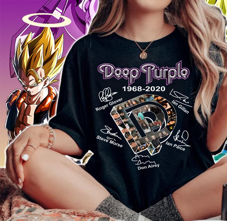 Top Deep Purple 1968 2020 Signatures t-shirt woman shirt