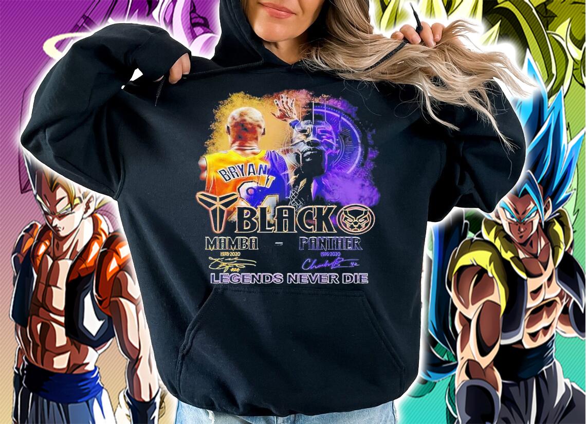 Black Mamba 1978 2020 Black Panther 1976 2020 Legends never die signatures shirt t-shirt hoodie