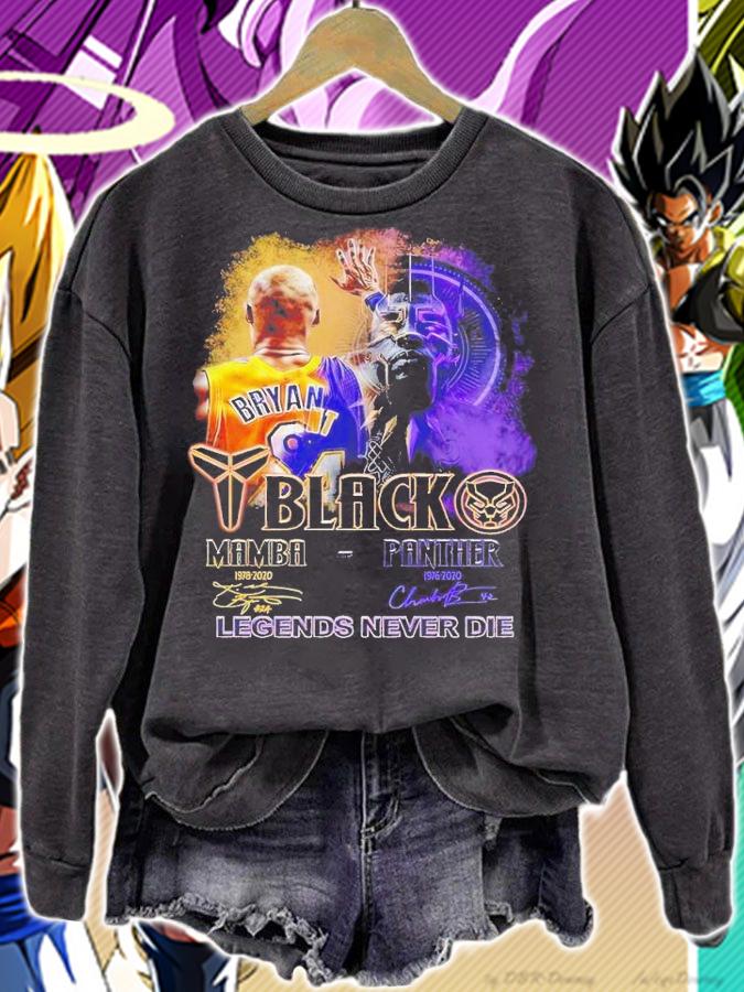 Black Mamba 1978 2020 Black Panther 1976 2020 Legends never die signatures shirt t-shirt sweatshirt