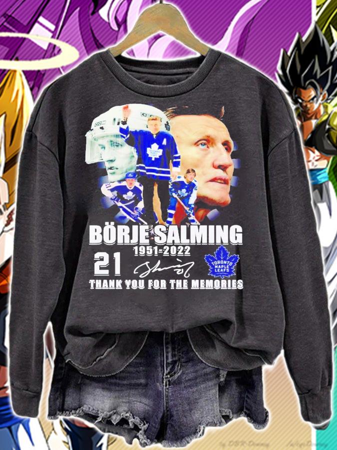 Borje Salming 1951-2022 thank you for the memories signature shirt t-shirt sweatshirt