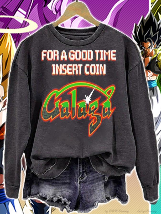 For A Good Time Insert Coin Galaga shirt t-shirt sweatshirt
