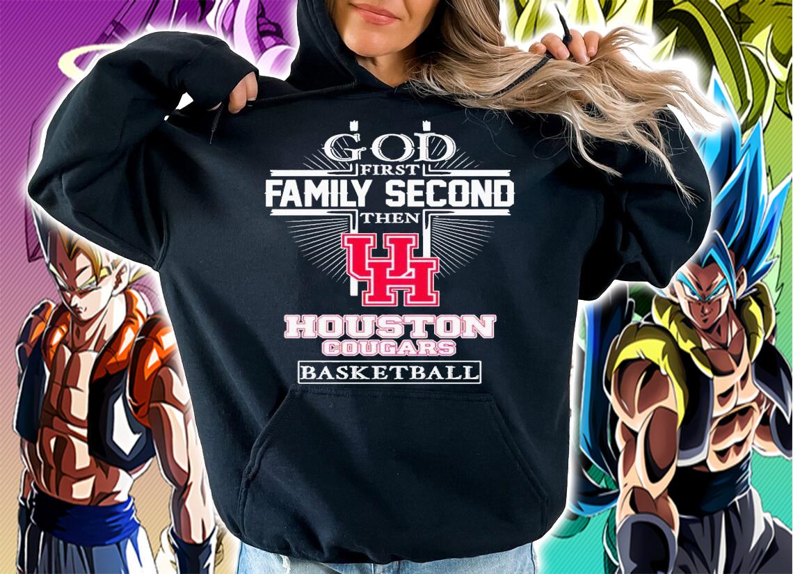 God first family second the Houston Cougars basketball shirt t-shirt hoodie
