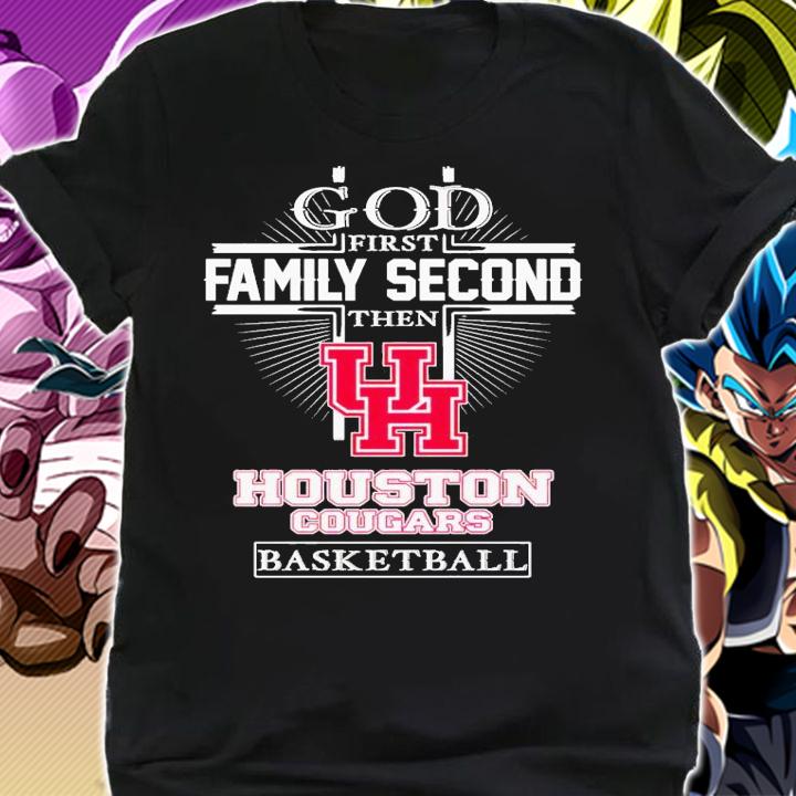 God first family second the Houston Cougars basketball shirt t-shirt shirt