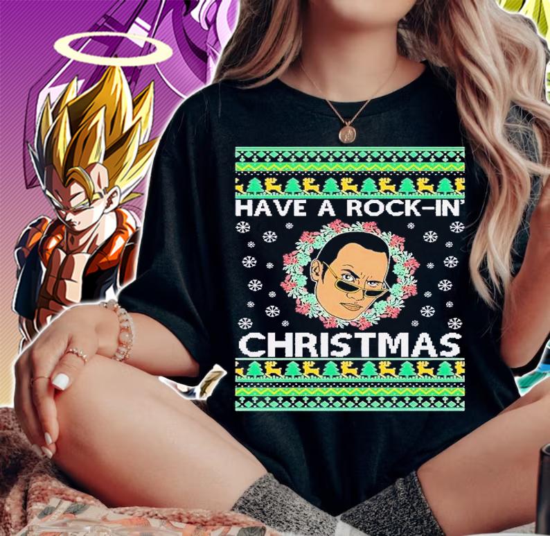 Have A Rockin' Christmas Funny Ugly Christmas shirt t-shirt woman shirt
