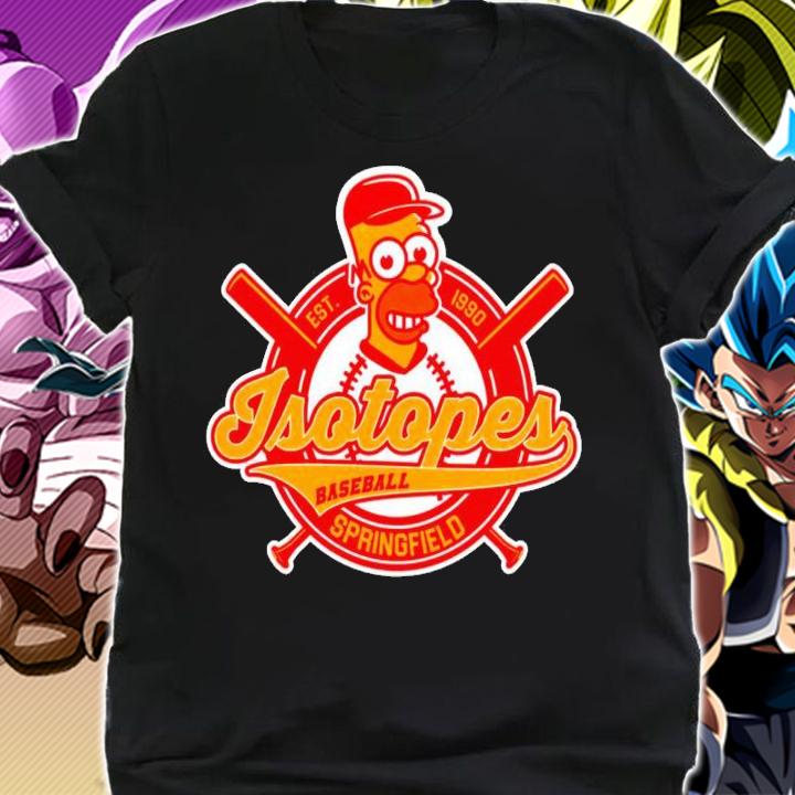 Homer Simpson Isotopes Baseball Springfield Est 1990 Shirt t-shirt shirt
