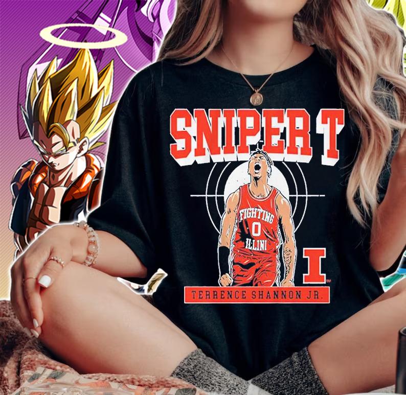 Illinois Basketball Terrence Shannon Jr. Sniper Shirt t-shirt woman shirt