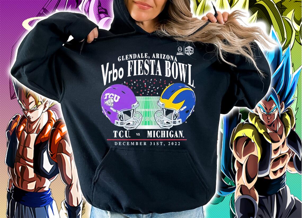 Michigan Wolverines vs TCU Horned Frogs College Football Playoff 2022 Fiesta Bowl Matchup shirt t-shirt hoodie
