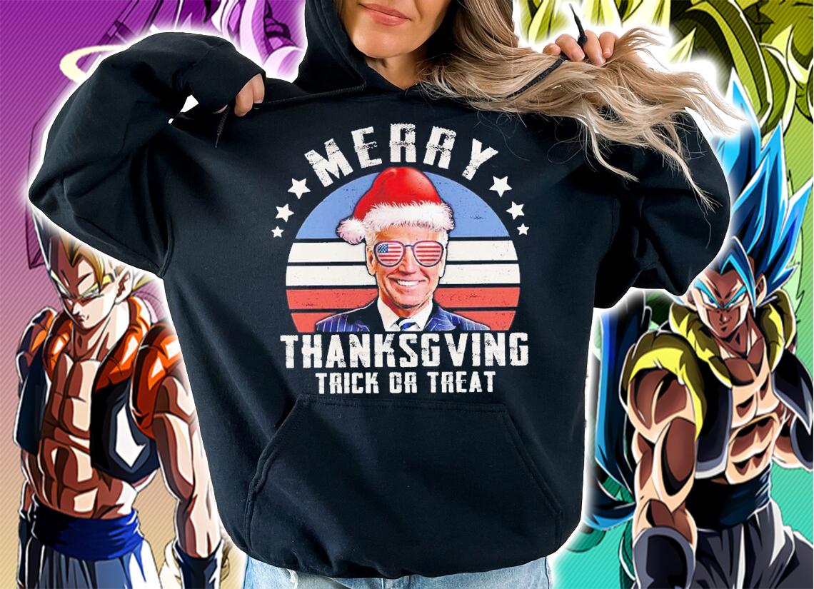 Joe Biden Santa Merry Thanksgiving Trick Or Treat Shirt t-shirt