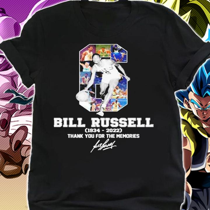 Bill Russell 1934 2022 thank you for the memories signature shirt t-shirt