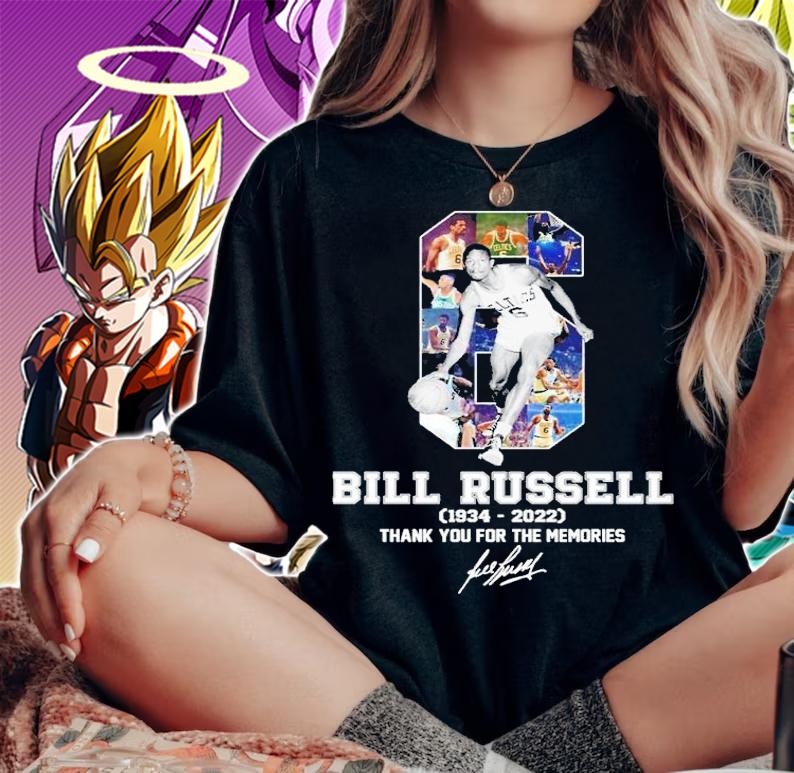 Bill Russell 1934 2022 thank you for the memories signature shirt t-shirt