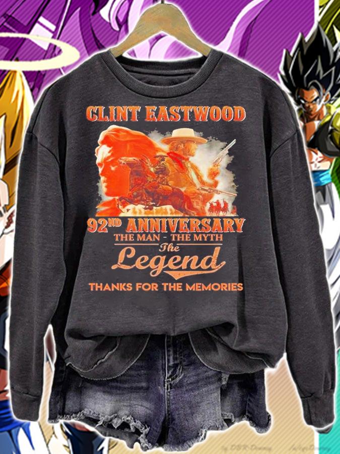 Clint Eastwood 92nd Anniversary The Man The Myth The Legend Thank You For The Memories Shirt t-shirt sweatshirt