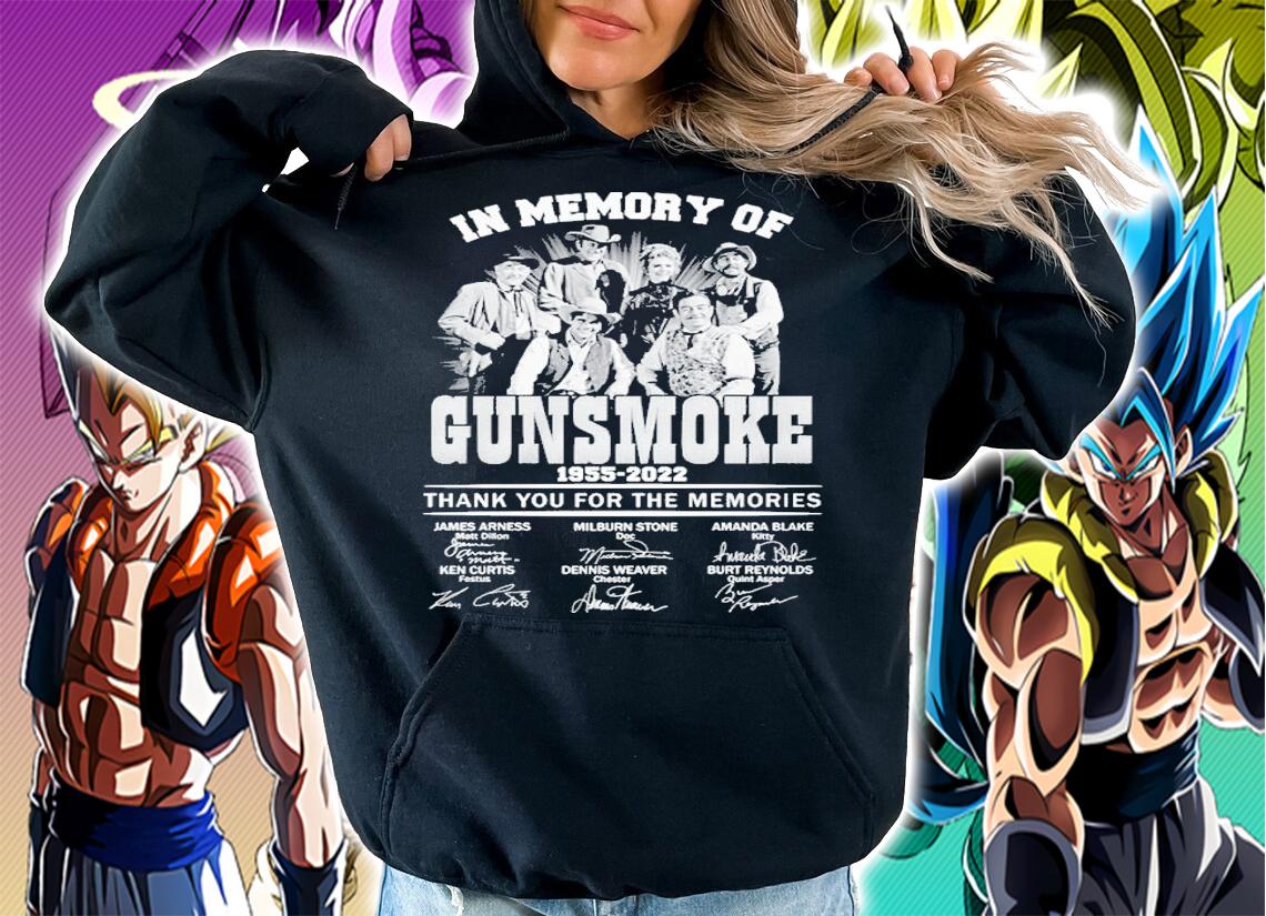 In memory of Gunsmoke 1955 2022 thank you for the memories shirt t-shirt hoodie