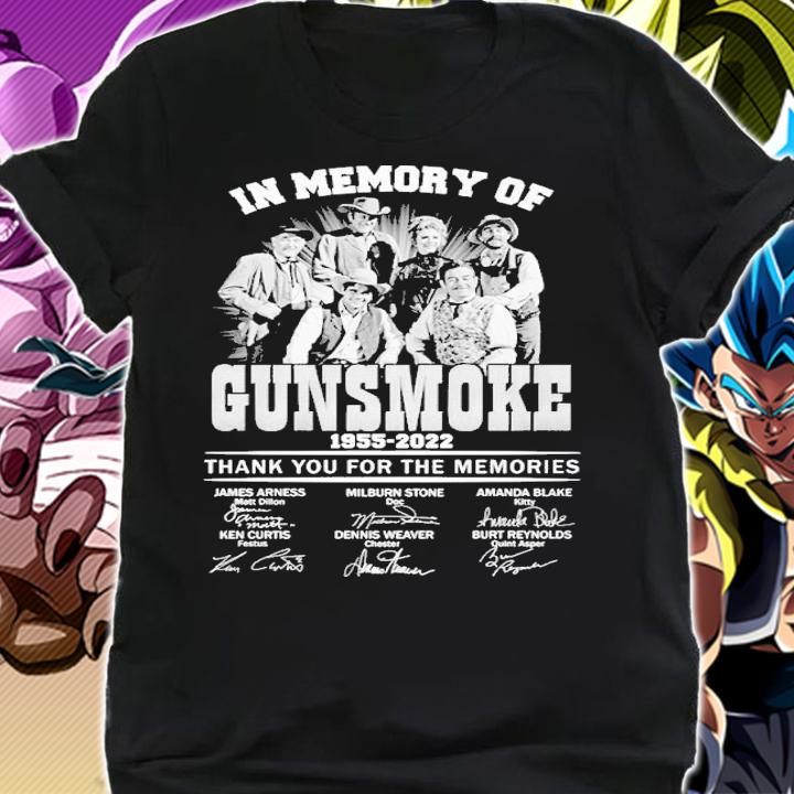 In memory of Gunsmoke 1955 2022 thank you for the memories shirt t-shirt shirt