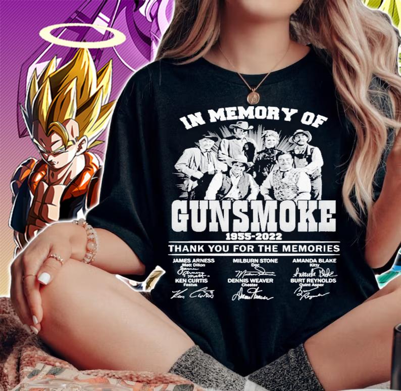 In memory of Gunsmoke 1955 2022 thank you for the memories shirt t-shirt woman shirt