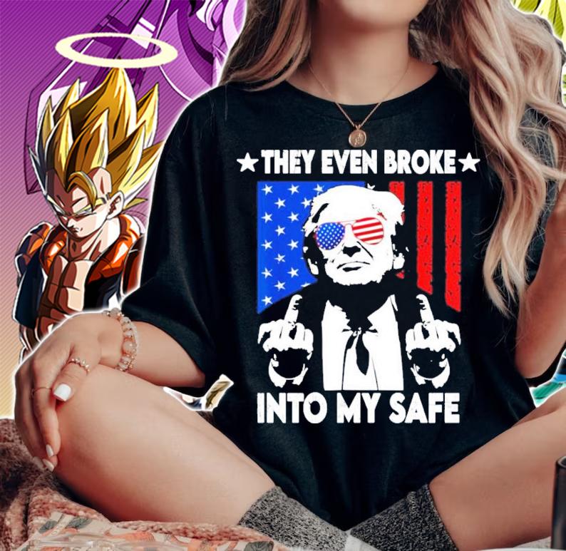 US Flag Glasses They Even Broke Into My Safe Trump Shirt t-shirt woman shirt