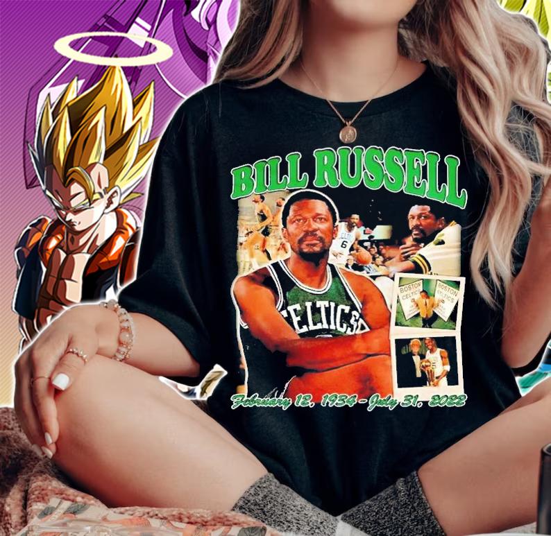 Bill Russell Tribute vintage shirt t-shirt
