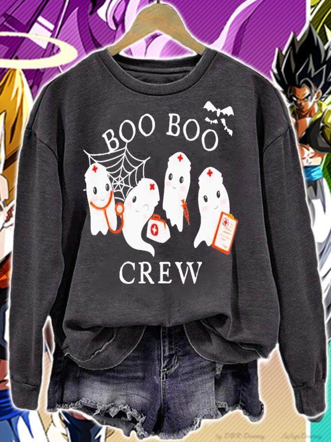 Boo Boo Crew Funny Nurse Halloween Cute Ghost T-Shirt t-shirt sweatshirt