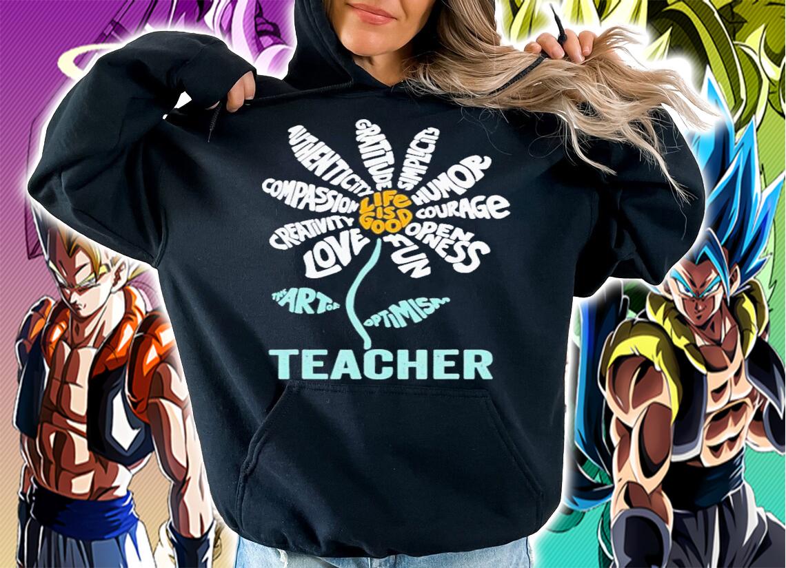 Life Is Good Teacher Daisy Teach School Sunflower T-Shirt t-shirt