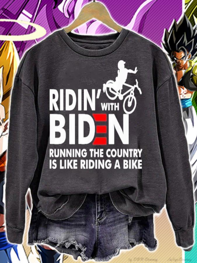 Biden Falling Off His Bicycle Riding With Biden Bike Shirt t-shirt sweatshirt