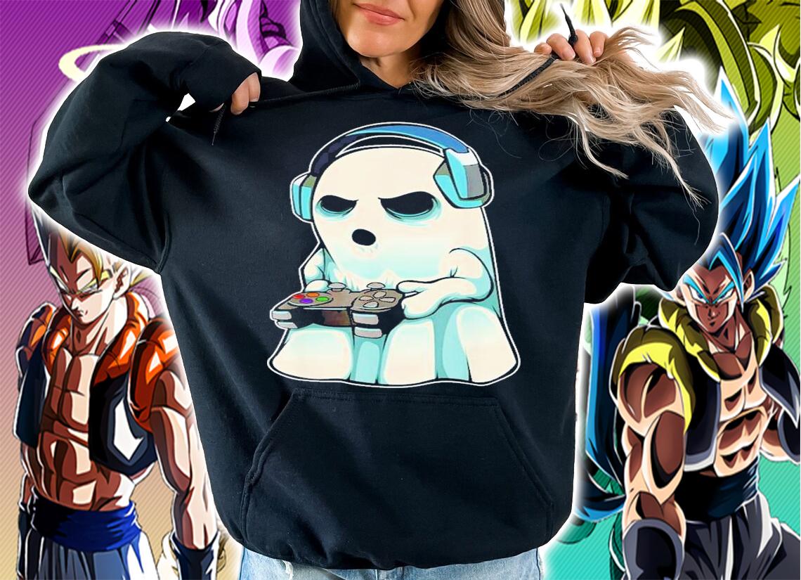 Gamer Ghost Lazy Halloween Costume Cool Video-Game Gaming T-Shirt t-shirt hoodie
