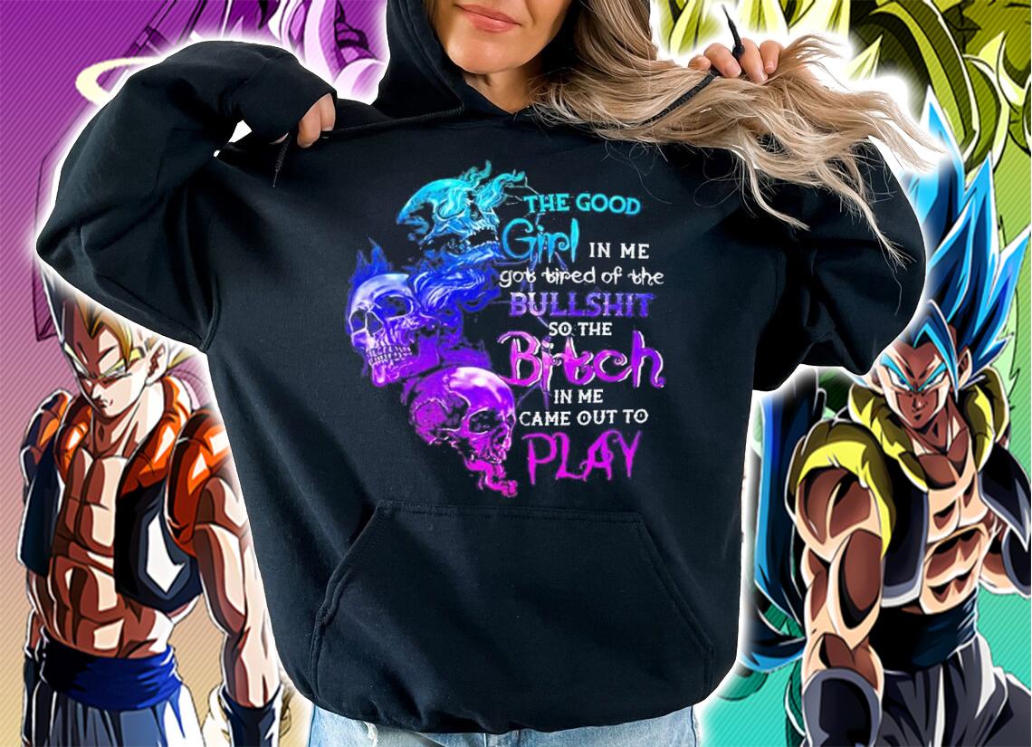 Skull The Good Girl In Me Got Tired Of The Bullshit Halloween Shirt t-shirt hoodie