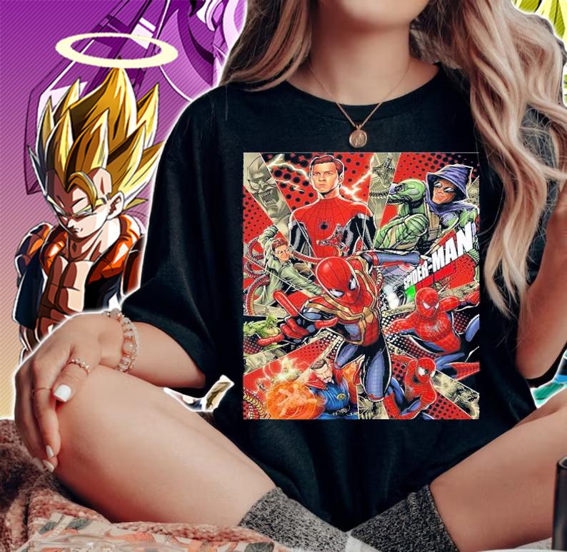 Spider-Man No Way Home 2022 Movie Poster Shirt t-shirt woman shirt