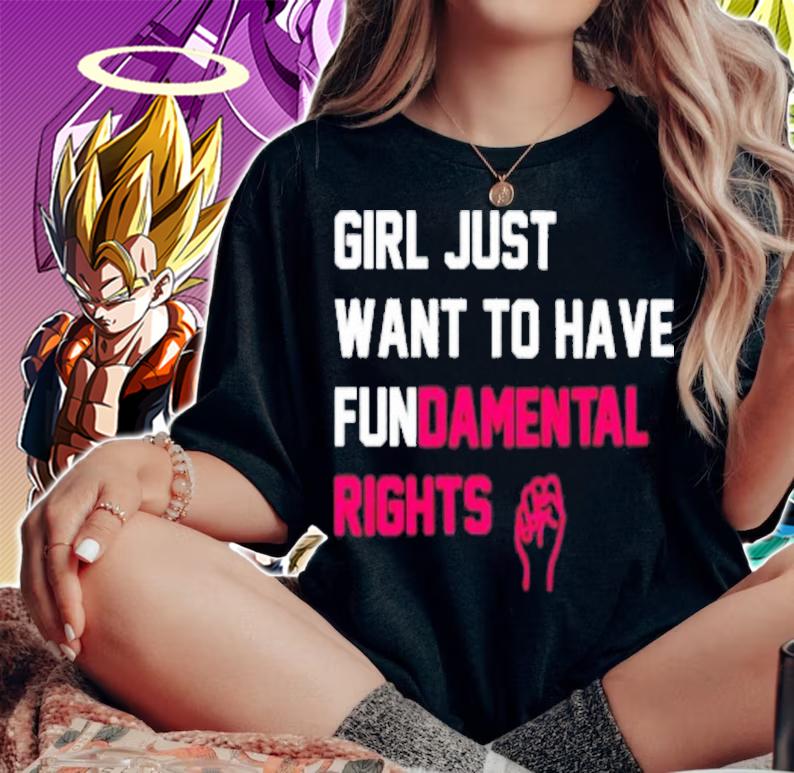 Girls Just Want To Have Fundamental Rights Rock And Roll Garage Cyndi Lauper Shirt t-shirt woman shirt