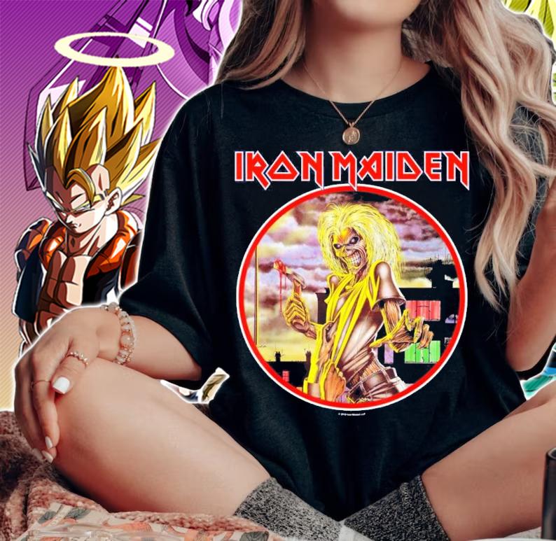 Iron Maiden Killers Head Vinyl Shirt t-shirt woman shirt