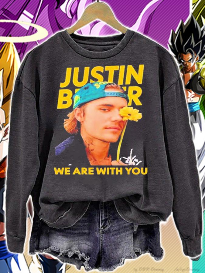 Justin Bieber We Are With You T-Shirt t-shirt sweatshirt