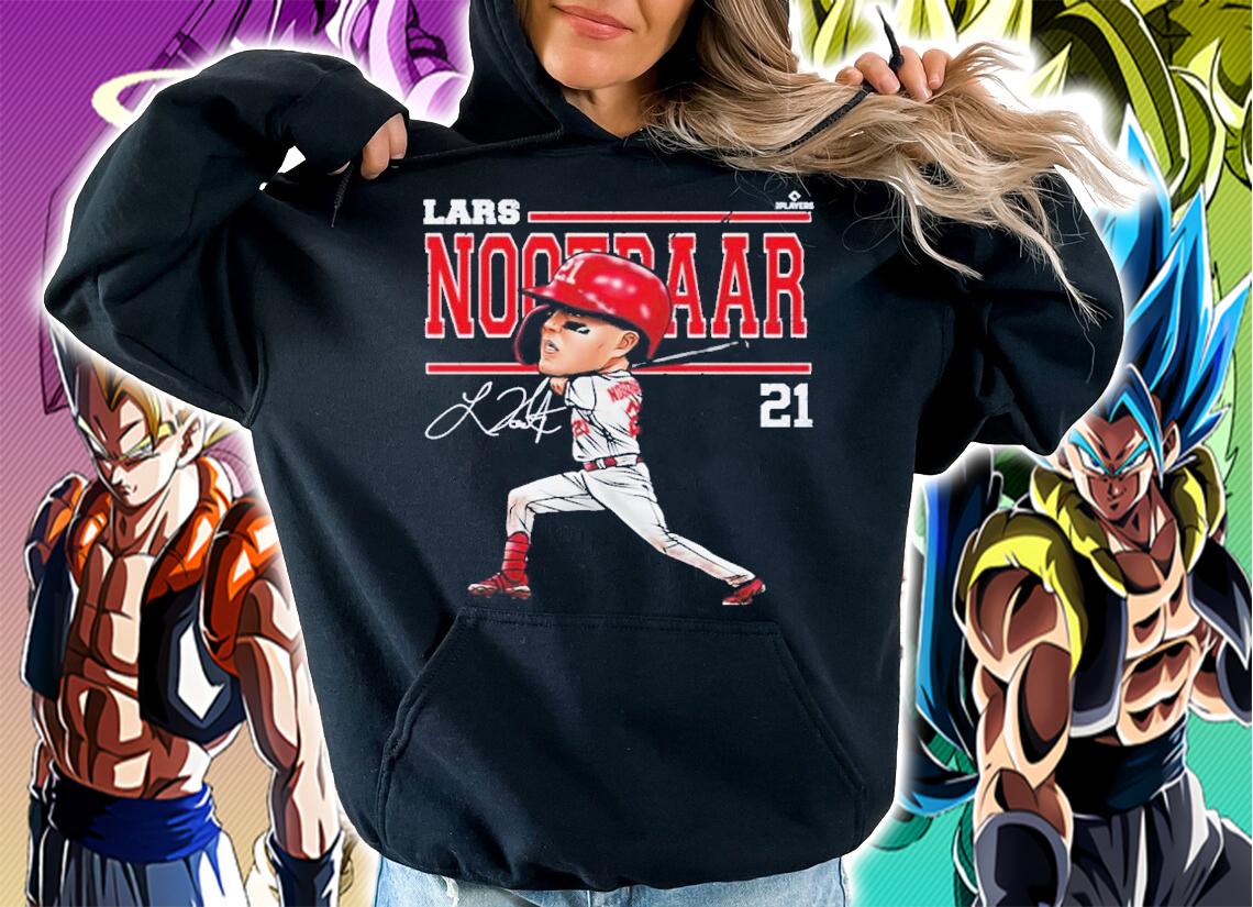 Lars Nootbaar St. Louis Cartoon Baseball Signature Shirt t-shirt