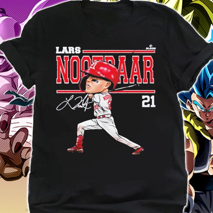 Lars Nootbaar St. Louis Cartoon Baseball Signature Shirt t-shirt