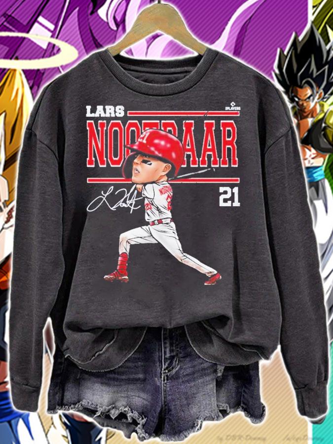 Lars Nootbaar St. Louis Cartoon Baseball Signature Shirt t-shirt