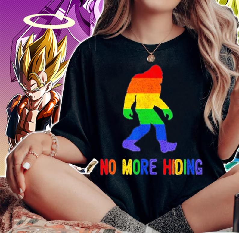 LGBT Bigfoot No More Hiding Shirt t-shirt woman shirt