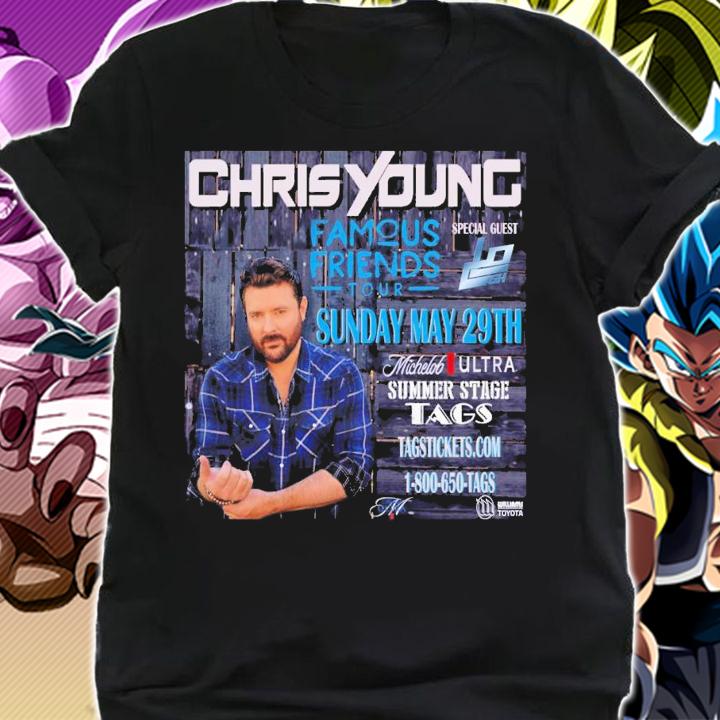 New Tour 2022 Famous Friends Tour Chris Young T-Shirt t-shirt shirt