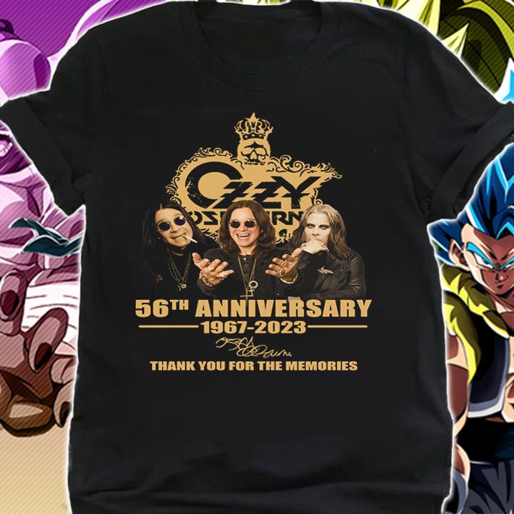 56th Anniversary Ozzy Osbourne 1967-2023 Signature Thank You For The Memories t-shirt shirt