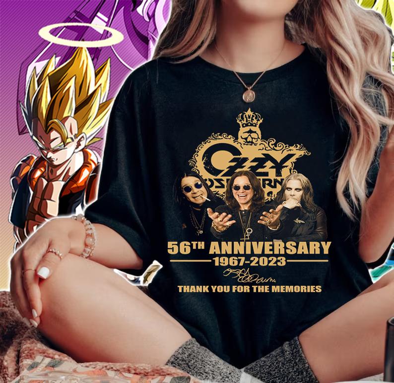 56th Anniversary Ozzy Osbourne 1967-2023 Signature Thank You For The Memories t-shirt woman shirt