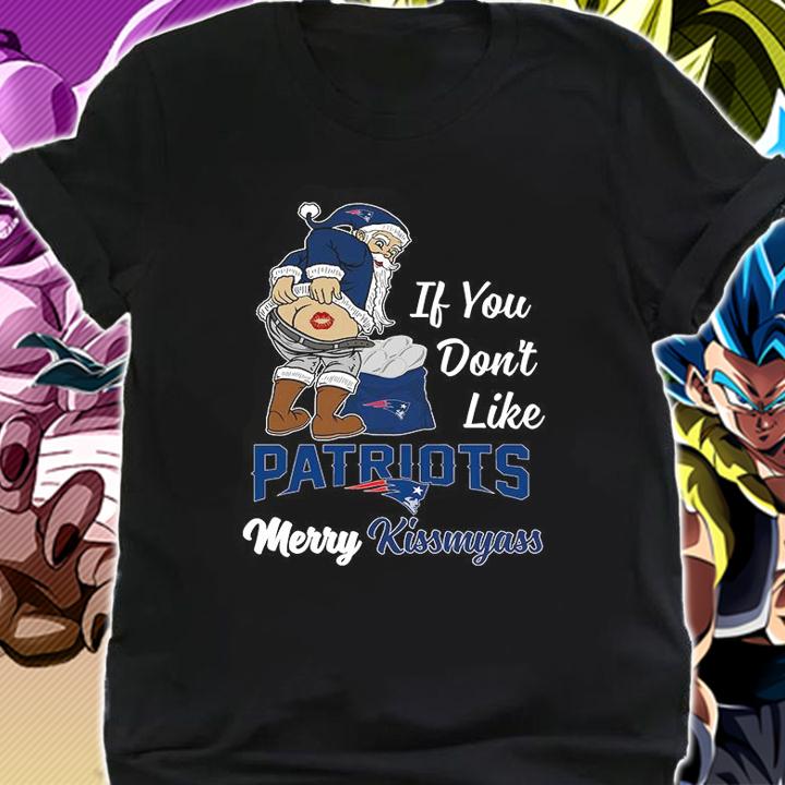 Santa Claus If You Dont Like New England Patriots Merry Kissmyass Christmas t-shirt