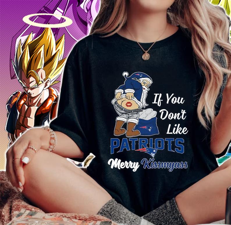 Santa Claus If You Dont Like New England Patriots Merry Kissmyass Christmas t-shirt