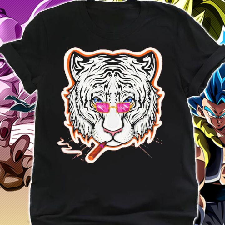 Smoking White Tiger T-Shirt t-shirt
