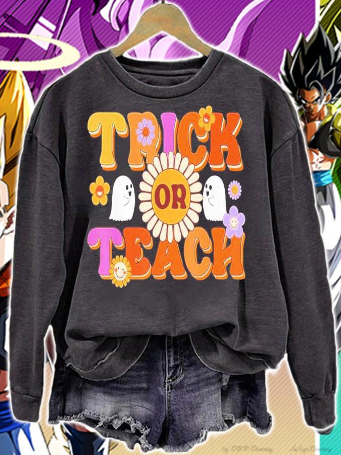 Teacher Halloween Trick Or Teach Ghost Teacher Halloween Shirt t-shirt
