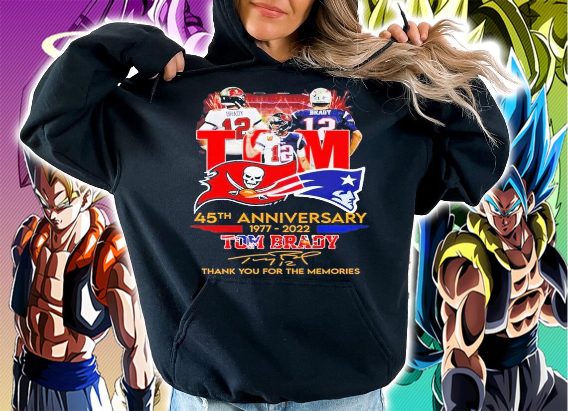 Tom 45th Anniversary 1977-2022 Tom Brady Signatures Thank You For The Memories t-shirt hoodie